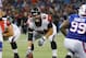 Dec 1, 2013; Toronto, ON, Canada; Atlanta Falcons center Joe Hawley (61) against the Buffalo Bills at the Rogers Center. Falcons beat the Bills 34 to 31 in overtime. Mandatory Credit: Timothy T. Ludwig-USA TODAY Sports