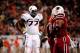 Dec 28, 2013; Orlando, FL, USA; Miami Hurricanes offensive linesman Seantrel Henderson (77) as they face the Louisville Cardinals in the Russell Athletic Bowl at Florida Citrus Bowl Stadium. Mandatory Credit: David Manning-USA TODAY Sports