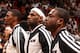 MIAMI, FL - JANUARY 2: Dwyane Wade #3, LeBron James #6, and Chris Bosh #1 of the Miami Heat stand during the national anthem before the game against the Golden State Warriors at the American Airlines Arena in Miami, Florida on Jan. 23, 2014. NOTE TO USER: