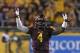 TEMPE, AZ - NOVEMBER 16: Defensive back Alden Darby #4 of the Arizona State Sun Devils celebrates a defensive stand against the Oregon State Beavers during the fourth quarter of their college football game at Sun Devil Stadium on November 16, 2013 in Tem