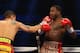 SAN ANTONIO, TX - DECEMBER 14: (L-R) Marcos Maidana and Adrien Broner during their WBA Welterweight Title bout at Alamodome on December14, 2013 in San Antonio, Texas.. (Photo by Ronald Martinez/Getty Images)