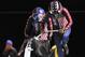 PARK CITY, UT - OCTOBER 25: USA bobsled team of pilot Jazmine Fenlator and brakewoman Lolo Jones start the first of their two selection runs at the Utah Olympic Park October 25, 2013 in Park City, Utah. (Photo by Gene Sweeney Jr/Getty Images)