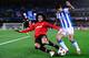 SAN SEBASTIAN, SPAIN - NOVEMBER 05: Chori Castro of Real Sociedad duels for the ball with Marouanne Fellaini of Manchester United during the UEFA Champions League Group A match between Real Sociedad de Futbol and Manchester United at Estadio Anoeta on No