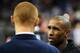 LONDON, ENGLAND - JANUARY 16: Footballers Steve Sidwell and Jermain Defoe are seen during the Eastern Conference NBA match between Brooklyn Nets and Atlanta Hawks at O2 Arena on January 16, 2014 in London, England. (Photo by Julian Finney/Getty Images)
