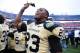 Dec 31, 2012; Nashville, TN, USA; Vanderbilt Commodores cornerback Andre Hal (23) celebrates victory over the North Carolina State Wolfpack in the Music City Bowl at LP Field. The Commodores beat the Wolfpack 38-24. Mandatory credit: Don McPeak-USA TODAY