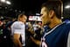 FOXBORO, MA - OCTOBER 07: Tom Brady #12 of the New England Patriots and Peyton Manning #18 of the Denver Broncos greet each other at midfield following the game on October 7, 2012 at Gillette Stadium in Foxboro, Massachusetts. (Photo by Jared Wickerham/