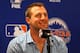 NEW YORK, NY - JULY 15: American League All-Star starting pitcher Max Scherzer #37 of the Detroit Tigers speaks to the media during Gatorade All-Star Workout Day on July 15, 2013 at Citi Field in the Flushing neighborhood of the Queens borough of New Yor