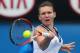 MELBOURNE, AUSTRALIA - JANUARY 18: Simona Halep of Romania plays a forehand in her third round match against Zarina Diyas of Kazakhstan during day six of the 2014 Australian Open at Melbourne Park on January 18, 2014 in Melbourne, Australia. (Photo by M