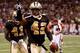 NEW ORLEANS - JANUARY 16: Darren Sharper #42 of the New Orleans Saints reacts after he broke up a passing play by the Arizona Cardinals during the NFC Divisional Playoff Game at Louisana Superdome on January 16, 2010 in New Orleans, Louisiana. The Saints