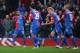LONDON, ENGLAND - JANUARY 18: Jason Puncheon (L) of Crystal Palace celebrates scoring the opening goal with team mates during the Barclays Premier League match between Crystal Palace and Stoke City at Selhurst Park on January 18, 2014 in London, England.