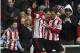 Adam Johnson celebrates a Sunderland goal.