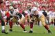 TAMPA, FL - DECEMBER 15: Guard Adam Snyder #68 and tackle Joe Staley #74 of the San Francisco 49ers set to block against the Tampa Bay Buccaneers December 15, 2013 at Raymond James Stadium in Tampa, Florida. (Photo by Al Messerschmidt/Getty Images)
