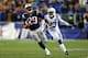 FOXBORO, MA - JANUARY 11: LeGarrette Blount #29 of the New England Patriots runs the ball against the Indianapolis Colts during the AFC Divisional Playoff game at Gillette Stadium on January 11, 2014 in Foxboro, Massachusetts. (Photo by Elsa/Getty Image