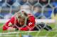 BLACKBURN, ENGLAND - MAY 1: Diego Forlan of Manchester United looks dejected after he misses a header in the last few minutes of the game during the FA Barclaycard Premiership match between Blackburn Rovers and Manchester United at Ewood Park on May 1, 2