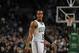 BOSTON, MA - JANUARY 17: Rajon Rondo #9 of the Boston Celtics looks on against the Los Angeles Lakers on January 17, 2014 at the TD Garden in Boston, Massachusetts. NOTE TO USER: User expressly acknowledges and agrees that, by downloading and or using th
