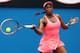 MELBOURNE, AUSTRALIA - JANUARY 18: Sloane Stephens of the United States plays a forehand in her third round match against Elina Svitolina of the Ukraine during day six of the 2014 Australian Open at Melbourne Park on January 18, 2014 in Melbourne, Austra