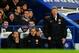 LONDON, ENGLAND - JANUARY 19: David Moyes the Manchester United manager reacts as Ryan Giggs and Phil Neville look on during the Barclays Premier League match between Chelsea and Manchester United at Stamford Bridge on January 19, 2014 in London, England.