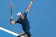 MELBOURNE, AUSTRALIA - JANUARY 18: Andy Murray of Great Britain serves in his third round match against Feliciano Lopez of Spain during day six of the 2014 Australian Open at Melbourne Park on January 18, 2014 in Melbourne, Australia. (Photo by Quinn Ro