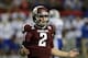 ATLANTA, GA - DECEMBER 31: Quarterback Johnny Manziel #2 of the Texas A&M Aggies argues a call during the the Chick-fil-A Bowl game against the Duke Blue Devils at the Georgia Dome on December 31, 2013 in Atlanta, Georgia. (Photo by Mike Zarrilli/Getty