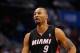 Nov 20, 2013; Orlando, FL, USA; Miami Heat power forward Rashard Lewis (9) against the Orlando Magic during the second half at Amway Center. Miami Heat defeated the Orlando Magic 120-92. Mandatory Credit: Kim Klement-USA TODAY Sports