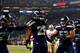 SEATTLE, WA - JANUARY 19: Cornerback Richard Sherman #25 of the Seattle Seahawks celebrates after he tips the ball leading to an intereption by outside linebacker Malcolm Smith #53 to clinch the victory for the Seahawks against the San Francisco 49ers du
