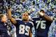 SEATTLE, WA - JANUARY 19: Wide receiver Doug Baldwin #89 of the Seattle Seahawks celebrates after the Seahawks 23-17 victory against the San Francisco 49ers uring the 2014 NFC Championship at CenturyLink Field on January 19, 2014 in Seattle, Washington.