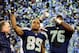 SEATTLE, WA - JANUARY 19: Wide receiver Doug Baldwin #89 of the Seattle Seahawks celebrates after the Seahawks 23-17 victory against the San Francisco 49ers uring the 2014 NFC Championship at CenturyLink Field on January 19, 2014 in Seattle, Washington.