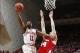 Jan 14, 2014; Bloomington, IN, USA; Indiana Hoosiers guard Yogi Ferrell (11) shoots a basket against Wisconsin Badgers forward Frank Kaminsky (44) at Assembly Hall. Mandatory Credit: Brian Spurlock-USA TODAY Sports