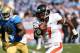 PASADENA, CA - SEPTEMBER 22: Wide receiver Brandin Cooks #7 of the Oregon State Beavers carries the ball to one on a 46 yard pass play in the fourth quarter against the UCLA Bruins at the Rose Bowl on September 22, 2012 in Pasadena, California. Oregon S