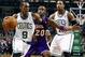 Jan 17, 2014; Boston, MA, USA; Boston Celtics point guard Rajon Rondo (9) works the ball against Los Angeles Lakers shooting guard Jodie Meeks (20) in the second half at TD Garden. The Los Angeles Lakers defeated the Celtics 107-104. Mandatory Credit: Dav