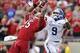 September 2, 2012; Louisville, KY USA; Louisville Cardinals safety Calvin Pryor (25) breaks up a pass intended for Kentucky Wildcats wide receiver Demarco Robinson (9) during the second half of play at Papa John's Cardinals Stadium. Louisville defeated