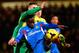 NORWICH, ENGLAND - JANUARY 18: Gary Hooper of Norwich City and Maynor Figueroa of Hull City compete for the ball during the Barclays Premier League match between Norwich City and Hull City at Carrow Road on January 18, 2014 in Norwich, England. (Photo by