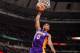 CHICAGO, IL - JANUARY 20: Nick Young #0 of the Los Angeles Lakers goes to the basket past Jimmy Butler #21 of the Chicago Bulls on January 20, 2014 at the United Center in Chicago, Illinois. NOTE TO USER: User expressly acknowledges and agrees that, by do