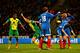 NORWICH, ENGLAND - JANUARY 18: Ryan Bennett of Norwich City turns to celebrate after scoring their first goal during the Barclays Premier League match between Norwich City and Hull City at Carrow Road on January 18, 2014 in Norwich, England. (Photo by C