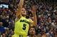 Jan 20, 2014; Lawrence, KS, USA; Baylor Bears guard Brady Heslip (5) shoots a jumpshot during the first half against the Kansas Jayhawks at Allen Fieldhouse. Mandatory Credit: Denny Medley-USA TODAY Sports