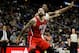 Jan 20, 2014; Atlanta, GA, USA; Atlanta Hawks center Pero Antic (6) boxes out Miami Heat center Chris Bosh (1) in the second quarter at Philips Arena. Mandatory Credit: Brett Davis-USA TODAY Sports