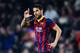 BARCELONA, SPAIN - JANUARY 08: Cesc Fabregas of FC Barcelona celebrates after scoring the opening goal during the Copa del Rey round of 16 first leg match between FC Barcelona and Getafe CF at Camp Nou on January 8, 2014 in Barcelona, Spain. (Photo by D