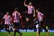 SUNDERLAND, ENGLAND - JANUARY 07: Phil Bardsley of Sunderland (2R) celebrates as Ryan Giggs of Manchester United (not pictured) scores an own goal during the Capital One Cup Semi-Final, first leg match between Sunderland and Manchester United at Stadium