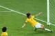 David Luiz blocks Pedro's goalbound effort during the Confederations Cup final with the score at 1-0. Brazil went on to beat Spain 3-0