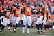 January 19, 2014; Denver, CO, USA; Denver Broncos defensive tackle Terrance Knighton (94) celebrates after sacking New England Patriots quarterback Tom Brady (12) on fourth and two in the second half of the 2013 AFC Championship football game at Sports Au