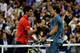 NEW YORK, NY - SEPTEMBER 09: Rafael Nadal of Spain shakes hands at the net with Novak Djokovic of Serbia after their men's singles final match on Day Fifteen of the 2013 US Open at the USTA Billie Jean King National Tennis Center on September 9, 2013 in