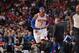 PHILADELPHIA, PA - JANUARY 11: Carmelo Anthony #7 of the New York Knicks smiling up court a game against the Philadelphia 76ers at the Wells Fargo Center on January 11, 2014 in Philadelphia, Pennsylvania. NOTE TO USER: User expressly acknowledges and agre