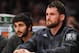 LOS ANGELES, CA - DECEMBER 20: Ricky Rubio #9 and Kevin Love #42 of the Minnesota Timberwolves look on from the bench during a game against the Los Angeles Lakers at Staples Center on December 20, 2013 in Los Angeles, California. NOTE TO USER: User expres