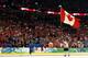 VANCOUVER, BC - FEBRUARY 28: Sidney Crosby #87 of Canada waves a national flag following his team's 3-2 overtime victory during the ice hockey men's gold medal game between USA and Canada on day 17 of the Vancouver 2010 Winter Olympics at Canada Hockey P