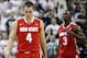 Jan 7, 2014; East Lansing, MI, USA; Ohio State Buckeyes guard Aaron Craft (4) and guard Shannon Scott (3) react during overtime against the Michigan State Spartans at Jack Breslin Student Events Center. Spartans beat the Buckeyes 72-68 in overtime. Mandat