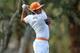 LA QUINTA, CA - JANUARY 19: Rickie Fowler hits a tee shot on the eleventh hole during the final round of the Humana Challenge in partnership with the Clinton Foundation on the Arnold Palmer Private Course at PGA West on January 19, 2014 in La Quinta, Cal