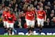 MANCHESTER, ENGLAND - JANUARY 11: Luis Antonio Valencia of Manchester United celebrates scoring the opening goal during the Barclays Premier League match between Manchester United and Swansea City at Old Trafford on January 11, 2014 in Manchester, Englan