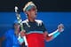 MELBOURNE, AUSTRALIA - JANUARY 22: Rafael Nadal of Spain celebrates winning the second set in his quarterfinal match against Grigor Dimitrov of Bulgaria during day 10 of the 2014 Australian Open at Melbourne Park on January 22, 2014 in Melbourne, Austral
