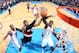 OKLAHOMA CITY, OK - JANUARY 21: LaMarcus Aldridge #12 of the Portland Trail Blazers taking a shot during a game against the Oklahoma City Thunder on January 21, 2014 at the Chesapeake Energy Arena in Oklahoma City, Oklahoma. NOTE TO USER: User expressly