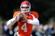 MOBILE, AL - JANUARY 20: Derek Carr #4 of the South team looks to pass during a Senior Bowl practice session at Fairhope Stadium on January 20, 2014 in Fairhope, Alabama. (Photo by Stacy Revere/Getty Images)